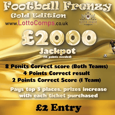 Football Frenzy Gold £2000 Jackpot