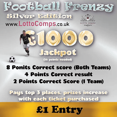 Football Frenzy Silver £1000 Jackpot